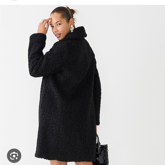 Like New J.Crew Petite Teddy Sherpa coat - Picture 2 of 3
